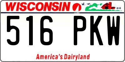 WI license plate 516PKW