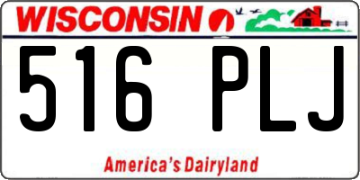 WI license plate 516PLJ