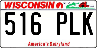 WI license plate 516PLK