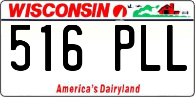 WI license plate 516PLL