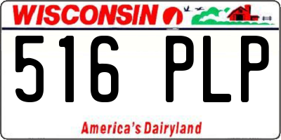 WI license plate 516PLP