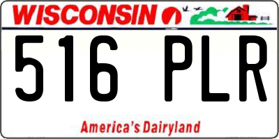 WI license plate 516PLR