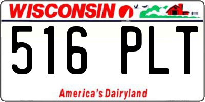 WI license plate 516PLT