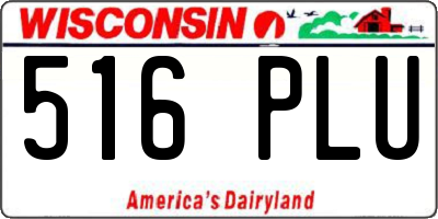 WI license plate 516PLU