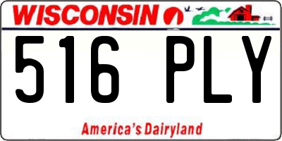 WI license plate 516PLY