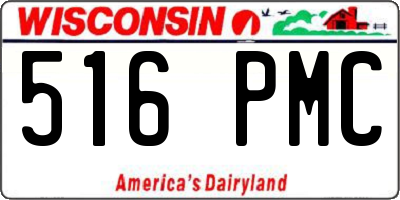WI license plate 516PMC
