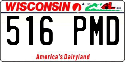 WI license plate 516PMD