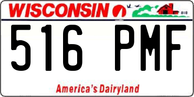 WI license plate 516PMF