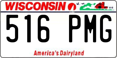 WI license plate 516PMG