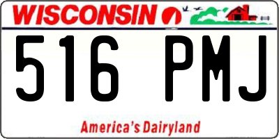WI license plate 516PMJ