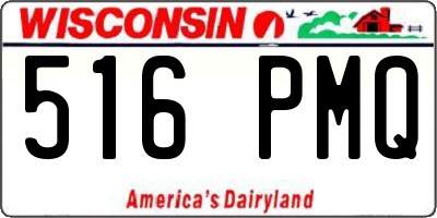 WI license plate 516PMQ