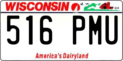 WI license plate 516PMU