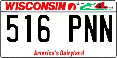 WI license plate 516PNN