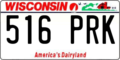 WI license plate 516PRK