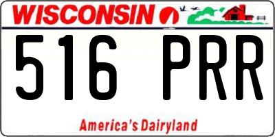 WI license plate 516PRR