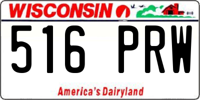 WI license plate 516PRW