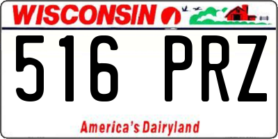 WI license plate 516PRZ