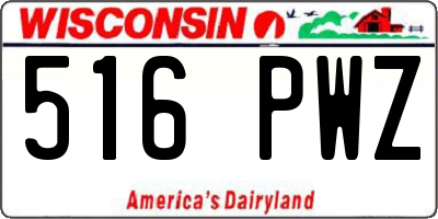 WI license plate 516PWZ