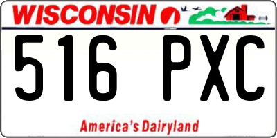 WI license plate 516PXC