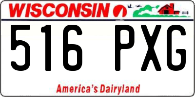 WI license plate 516PXG