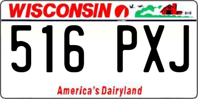 WI license plate 516PXJ
