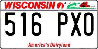 WI license plate 516PXO