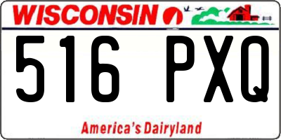 WI license plate 516PXQ