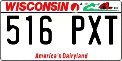 WI license plate 516PXT