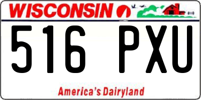 WI license plate 516PXU