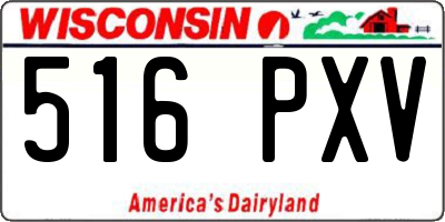 WI license plate 516PXV