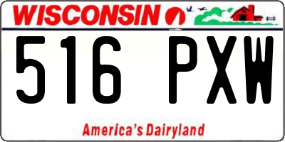 WI license plate 516PXW