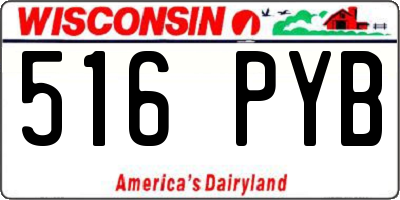 WI license plate 516PYB
