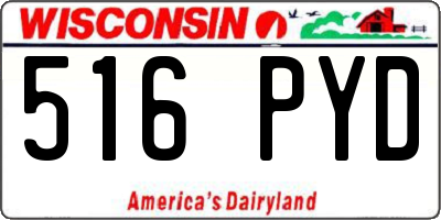 WI license plate 516PYD