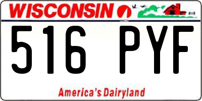 WI license plate 516PYF