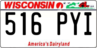 WI license plate 516PYI