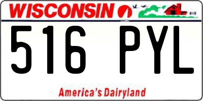 WI license plate 516PYL