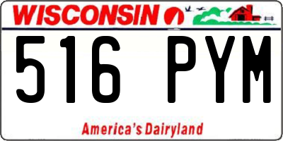 WI license plate 516PYM