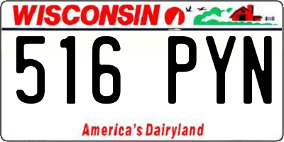 WI license plate 516PYN