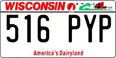 WI license plate 516PYP