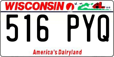 WI license plate 516PYQ