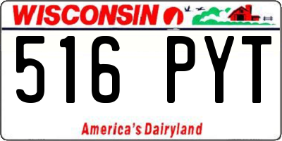 WI license plate 516PYT
