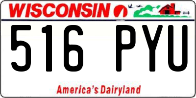 WI license plate 516PYU