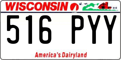 WI license plate 516PYY