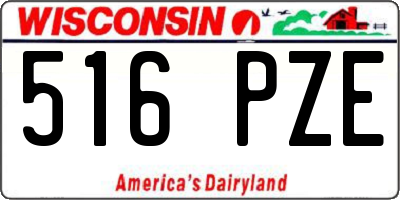 WI license plate 516PZE