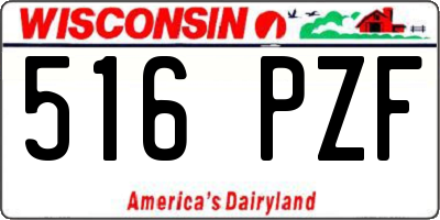 WI license plate 516PZF