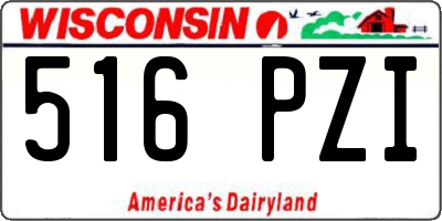 WI license plate 516PZI