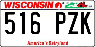 WI license plate 516PZK