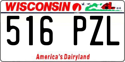 WI license plate 516PZL