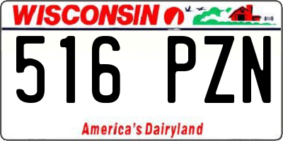 WI license plate 516PZN