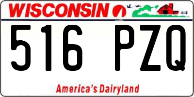 WI license plate 516PZQ